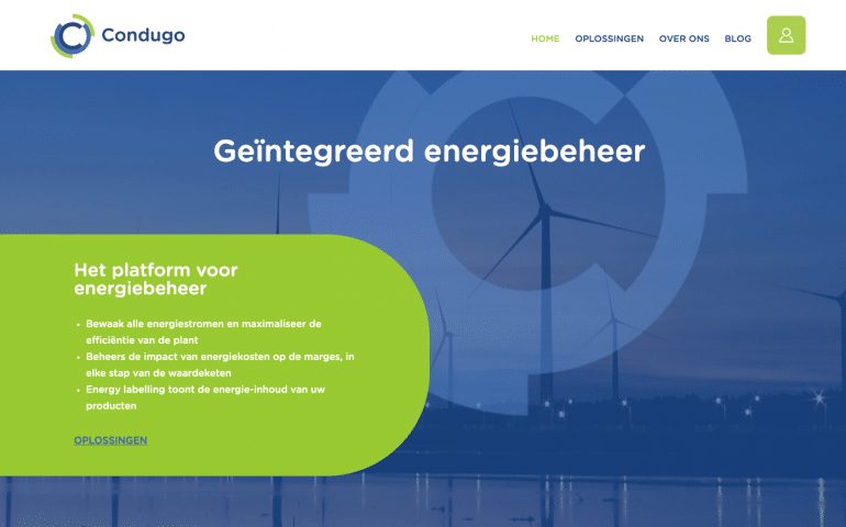 screenshot van website condugo